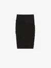 Givenchy Asymmetric Draped Skirt In Jersey With Floral Pattern In Black