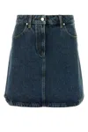Givenchy Denim Skirt With Back And Front Pockets In Blue