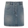 Givenchy Mini Skirt In Denim With Chain Details In Multi
