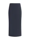 Givenchy Women Midi Skirt With Pleated Detail In Blue