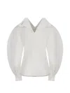 Givenchy Slashed Blouse In White