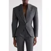 Givenchy Slashed Stretch Wool Blend Jacket In Black
