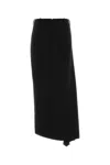 Givenchy Slashed Wool Skirt In Black