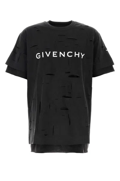 Givenchy Slate Cotton Oversize T-shirt In Black