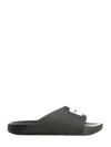Givenchy Black Polyurethane Sandals Label Slide In Black