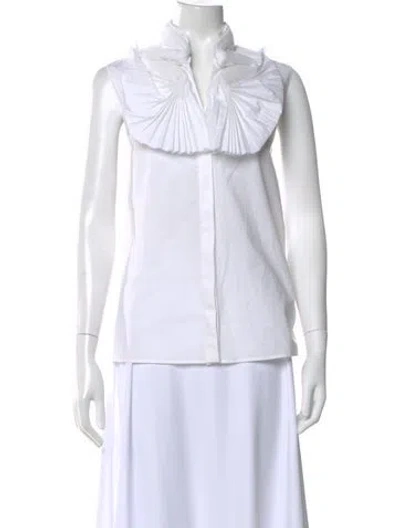 Pre-owned Givenchy Sleeveless Blouse In White