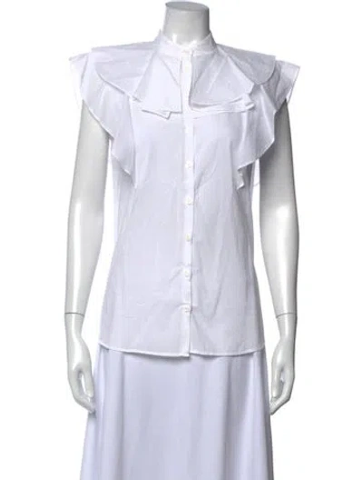 Pre-owned Givenchy Sleeveless Blouse In White