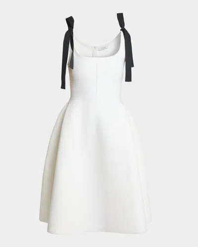 Givenchy Sleeveless Bow-embellished Midi Dress In White