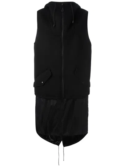 Givenchy Sleeveless Layered Hoodie In Black