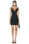 Givenchy V-collar Mini Dress In Black