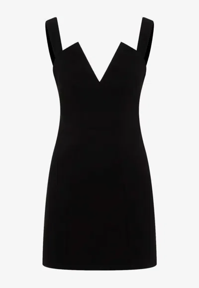 Givenchy Paneled Cady Mini Dress In Black
