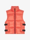 GIVENCHY SLEEVELESS PUFFER JACKET WITH BUCKLES