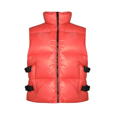 Pre-owned Givenchy Sleeveless Puffer Jacket With Buckles 'orange' | Men's Size 52