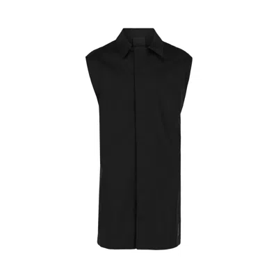 Pre-owned Givenchy Sleeveless Shirt In Cotton 'black' | Men's Size 38