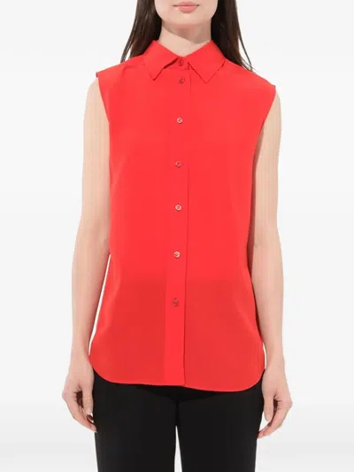 Givenchy Sleeveless Shirt In Red