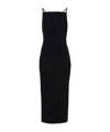 Givenchy Square-neck Sleeveless Midi Dress In Black