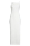 Givenchy Women White Long Dress With Square Neckline And Rear Single Slit In Viscose Blend Woman In White