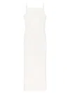 Givenchy Women White Long Dress With Square Neckline And Rear Single Slit In Viscose Blend Woman In White