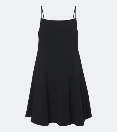 Givenchy Sliced Crepe Cady Minidress In Black