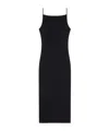 Givenchy Robe Mi-longue À Encolure Carrée In Black