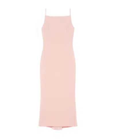 Givenchy Sliced Midi Dress In Crepe Cady In Pink