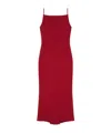 Givenchy Sliced Midi Dress In Crepe Cady In Red