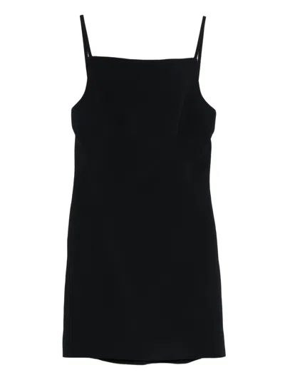 Givenchy Sliced Mini Dress In Crepe Cady In Black