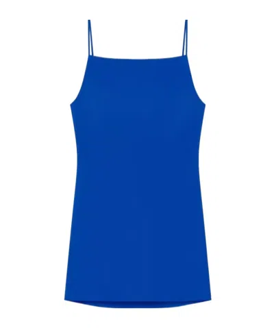 Givenchy Sliced Mini Dress In Crepe Cady In Blue