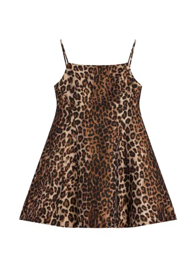 Givenchy Minikleid Aus Leopardenjacquard In Braun