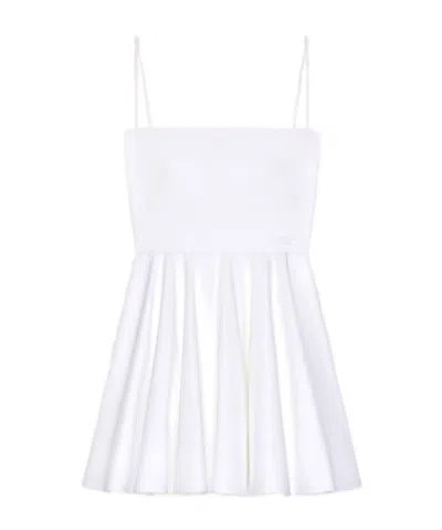 Givenchy Sliced Mini Dress In Poplin In White