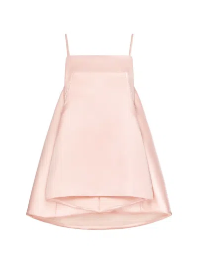 Givenchy Minikleid Aus Satin Mit Cape In Rosa