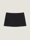 Givenchy Sliced Mini Skirt In Wool In Black