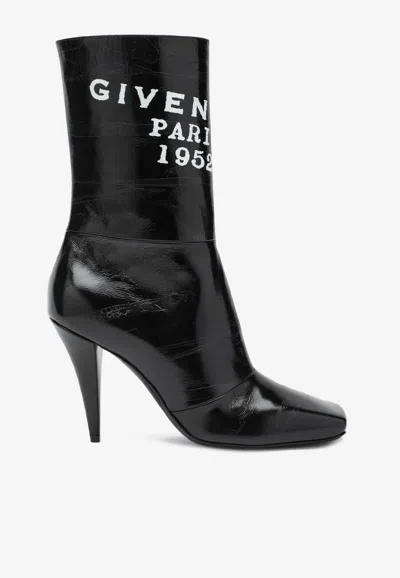 Givenchy Sliced Square 90 Ankle Boots In Black