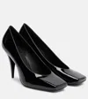 Givenchy Sliced Square 95 Patent Leather Pumps In Black
