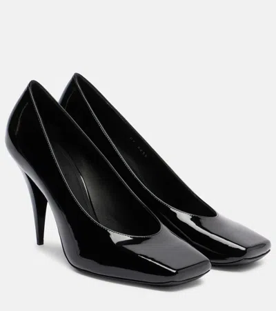 Givenchy Sliced Square 95 Patent Leather Pumps In Black