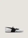 Givenchy Sliced Square Ballerinas In Mirror Effect Leather In White