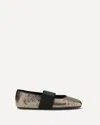 Givenchy Sliced Square Ballerinas In Textured Leather In Multi