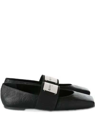 GIVENCHY SLICED SQUARE ELASTIC-STRAP BALLET FLATS