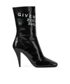 Givenchy Sliced Square Patent Leather Ankle Boots In Black