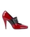 Givenchy Logo Square Toe Mary Jane Pump In Red
