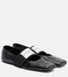 Givenchy Sliced Square Elastic-strap Ballet Flats In Black