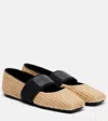 Givenchy Women's Sliced Square Raffia-effect Ballerinas In Multi