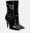 Givenchy Sliced Square Patent Leather Ankle Boots In Black