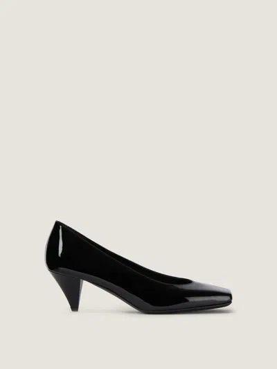 Givenchy Sliced Square Pumps In Patent Leather In Black