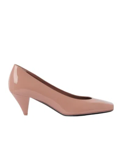 Givenchy Sliced Square Pumps In Patent Leather In Pink