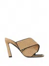 Givenchy Sliced Square Raffia-effect Heeled Mules In Multi