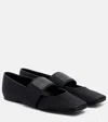 Givenchy Sliced Square Ballerinas In Satin In Black