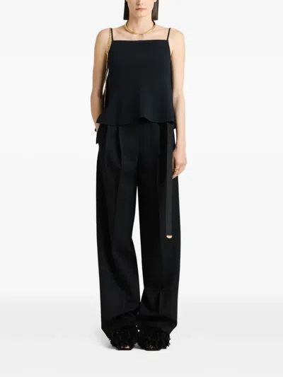 Givenchy Sliced Top In Crepe Cady In Black