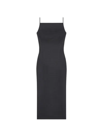 Givenchy Sliced-effect Midi Dress In 그레이