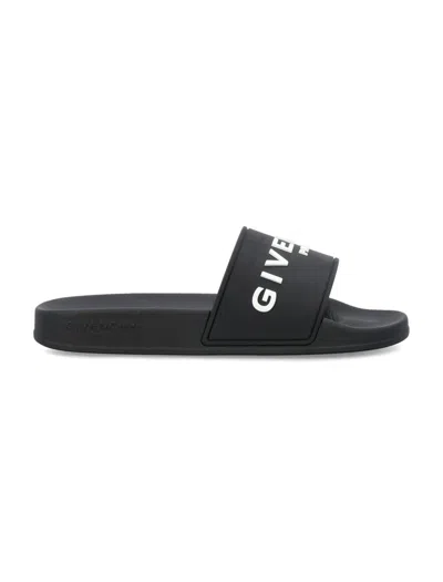 Givenchy Logo Slide Sandal In Black